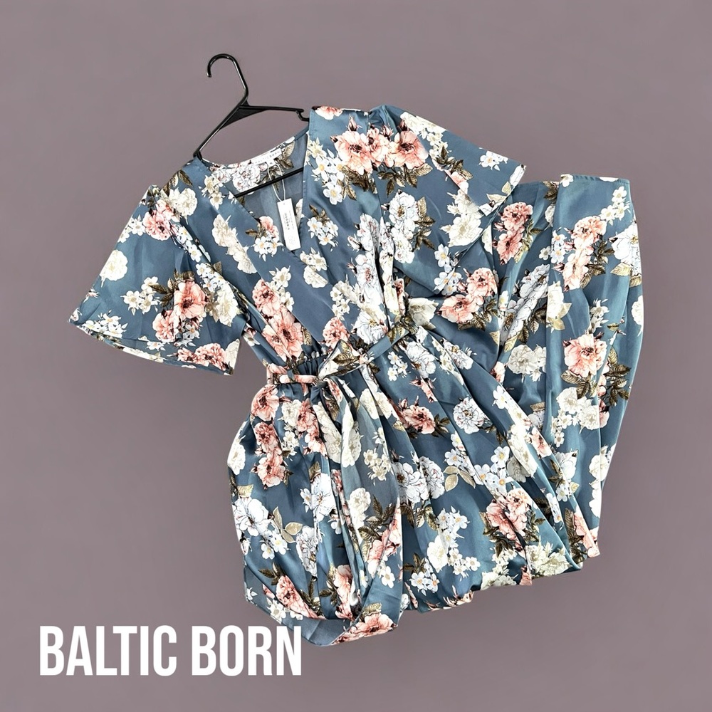 Baltic Born Floral Maxi Dress - Blue and Pink
